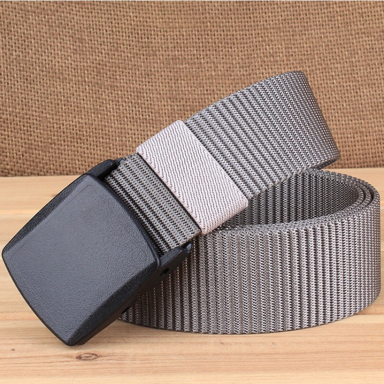 YKK 3.8cm Wide Outdoor Riding Hiking Sports Casual Style Multifunctional Nylon Waist Belt (Grey)